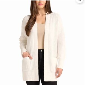 Max and Mia Women's Open Front Long Sleeve Combed Cotton Cardigan